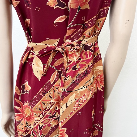 Vintage Red and Orange Maxi Dress - Picture 3 of 10